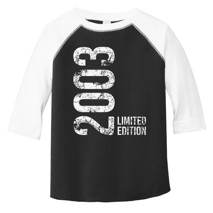 20th Birthday 20 Years Male Female Retro Vintage 2003 Gift Toddler Fine Jersey T-Shirt