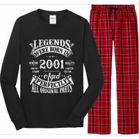 23rd Birthday 23 Years Old Vintage Legends Born In 2001 Long Sleeve Pajama Set