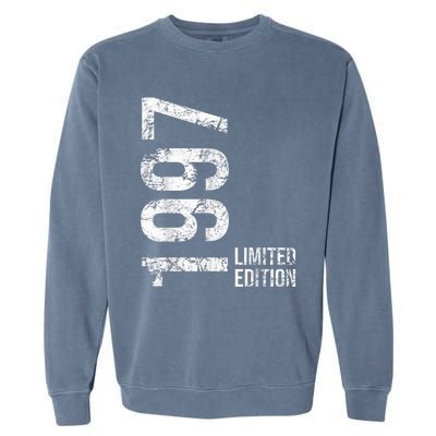 26th Birthday 26 Years Man Woman Retro Vintage 1997 Gift Garment-Dyed Sweatshirt