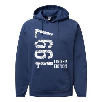 26th Birthday 26 Years Man Woman Retro Vintage 1997 Gift Performance Fleece Hoodie