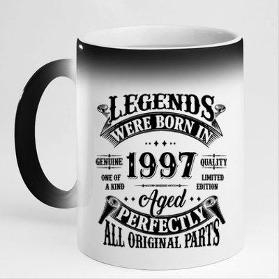 27th Birthday 27 Years Old Vintage Legends Born In 1997 11oz Black Color Changing Mug