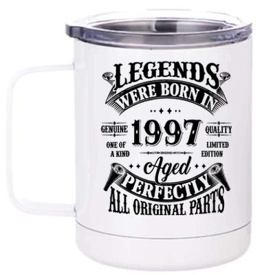 27th Birthday 27 Years Old Vintage Legends Born In 1997 12 oz Stainless Steel Tumbler Cup