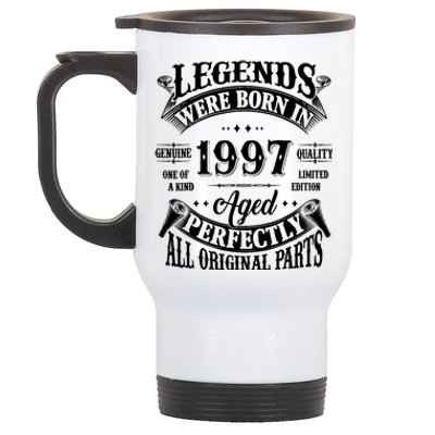 27th Birthday 27 Years Old Vintage Legends Born In 1997 Stainless Steel Travel Mug