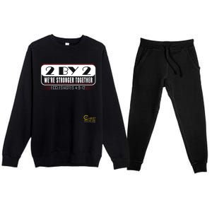 2 By 2: Were Stronger Together With Logo Premium Crewneck Sweatsuit Set