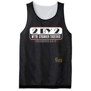 2 By 2: Were Stronger Together With Logo Mesh Reversible Basketball Jersey Tank