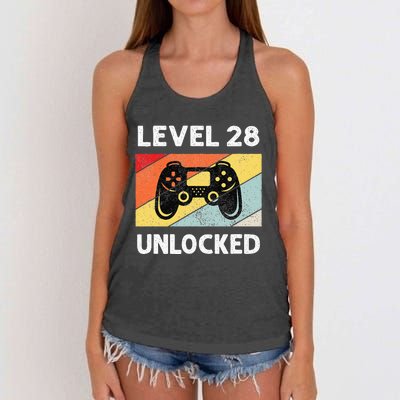 28th Birthday 28 Year Old Women's Knotted Racerback Tank