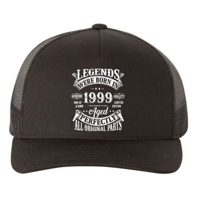 25th Birthday 25 Years Old Vintage Legends Born In 1999 Yupoong Adult 5-Panel Trucker Hat