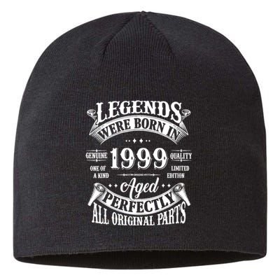 25th Birthday 25 Years Old Vintage Legends Born In 1999 Sustainable Beanie