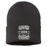 25th Birthday 25 Years Old Vintage Legends Born In 1999 Sustainable Knit Beanie