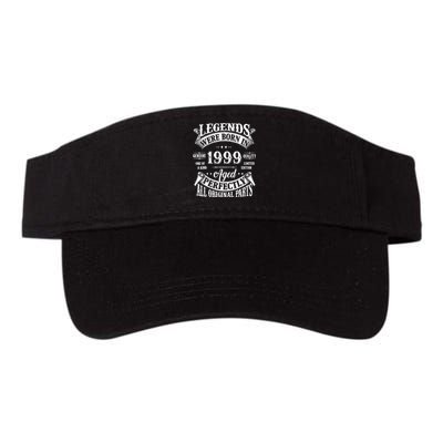 25th Birthday 25 Years Old Vintage Legends Born In 1999 Valucap Bio-Washed Visor