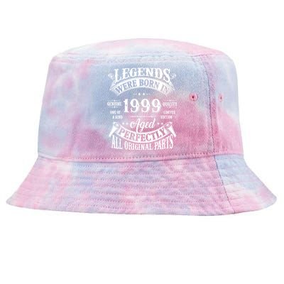 25th Birthday 25 Years Old Vintage Legends Born In 1999 Tie-Dyed Bucket Hat