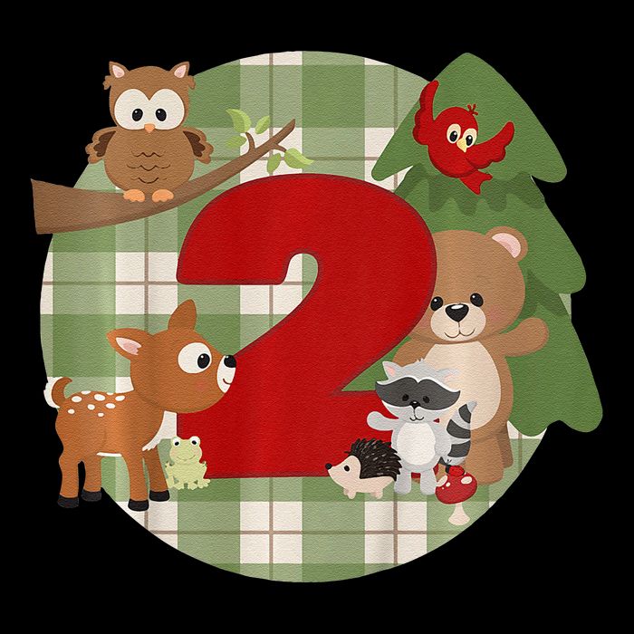 2nd Birthday 2 Year Old Woodland Animals Impact Tech Backpack