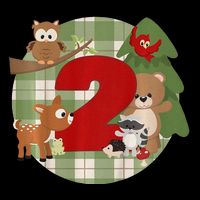 2nd Birthday 2 Year Old Woodland Animals Backpack