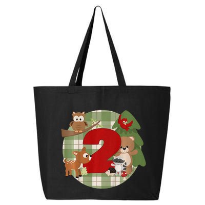 2nd Birthday 2 Year Old Woodland Animals 25L Jumbo Tote
