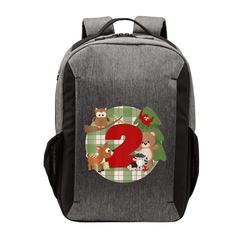 2nd Birthday 2 Year Old Woodland Animals Vector Backpack