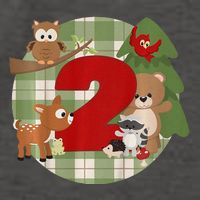 2nd Birthday 2 Year Old Woodland Animals Vector Backpack