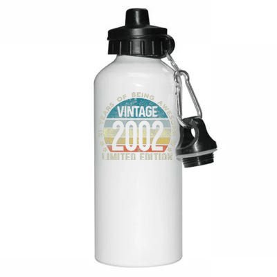 21st Birthday 21 Year Old Gifts Vintage 2002 Limited Edition Funny Cute Aluminum Water Bottle 