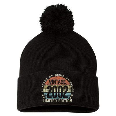 21st Birthday 21 Year Old Gifts Vintage 2002 Limited Edition Funny Love Cute Pom Pom 12in Knit Beanie