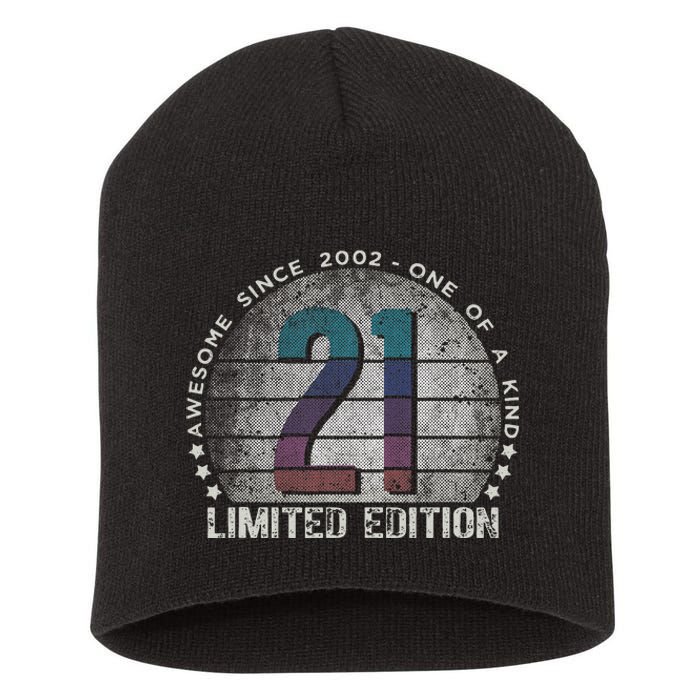 21st Birthday 21 Year Old Gifts Vintage 2002 Limited Edition Funny Short Acrylic Beanie