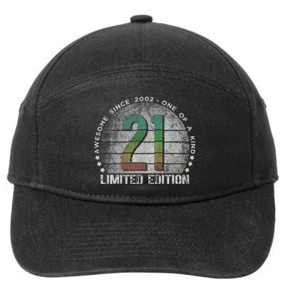 21st Birthday 21 Year Old Gifts Vintage 2002 Limited Edition Love 7-Panel Snapback Hat