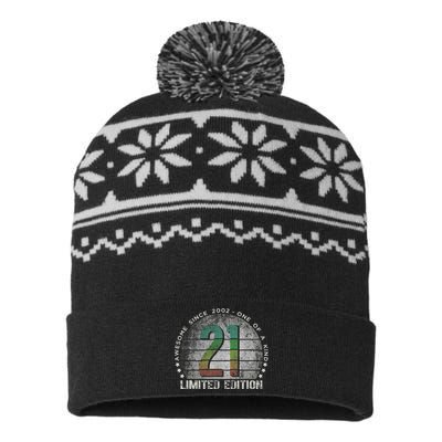 21st Birthday 21 Year Old Gifts Vintage 2002 Limited Edition Love USA-Made Snowflake Beanie