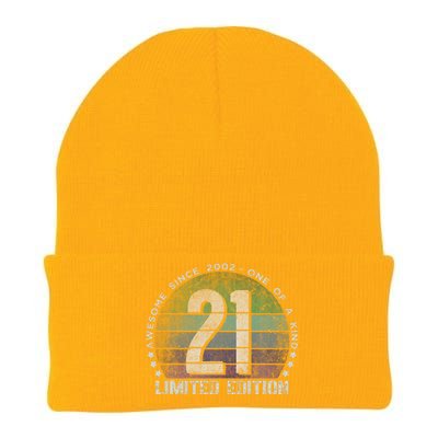 21st Birthday 21 Year Old Gifts Vintage 2002 Limited Edition Knit Cap Winter Beanie