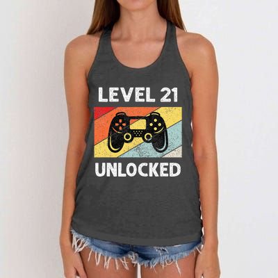 21st Birthday 21 Year Old Women's Knotted Racerback Tank