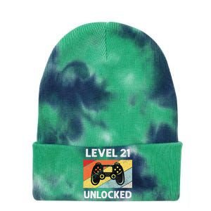 21st Birthday 21 Year Old Tie Dye 12in Knit Beanie