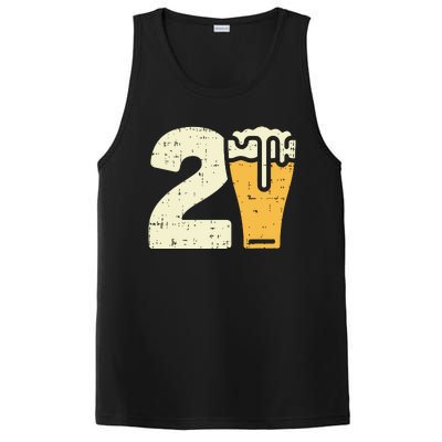 21 Beer 21st Birthday Bday Party Year Old Him Gift PosiCharge Competitor Tank