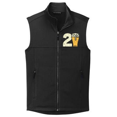 21 Beer 21st Birthday Bday Party Year Old Him Gift Collective Smooth Fleece Vest