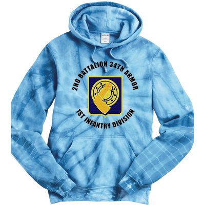 2nd Battalion 34th Armor 1st Infantry Division Veteran Tie Dye Hoodie