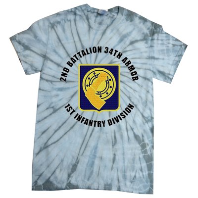 2nd Battalion 34th Armor 1st Infantry Division Veteran Tie-Dye T-Shirt