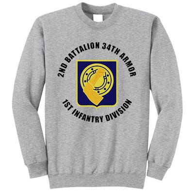 2nd Battalion 34th Armor 1st Infantry Division Veteran Tall Sweatshirt