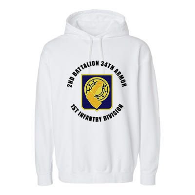 2nd Battalion 34th Armor 1st Infantry Division Veteran Garment-Dyed Fleece Hoodie