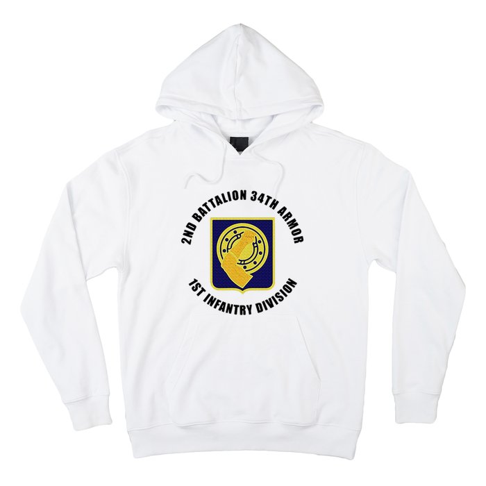 2nd Battalion 34th Armor 1st Infantry Division Veteran Hoodie