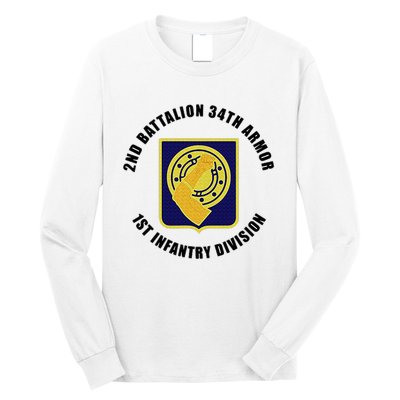 2nd Battalion 34th Armor 1st Infantry Division Veteran Long Sleeve Shirt