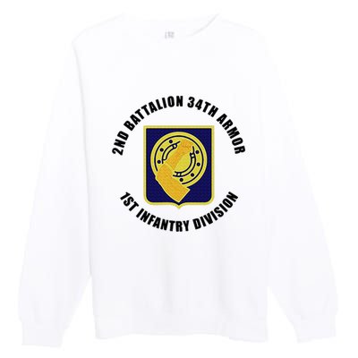 2nd Battalion 34th Armor 1st Infantry Division Veteran Premium Crewneck Sweatshirt