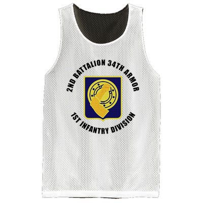 2nd Battalion 34th Armor 1st Infantry Division Veteran Mesh Reversible Basketball Jersey Tank