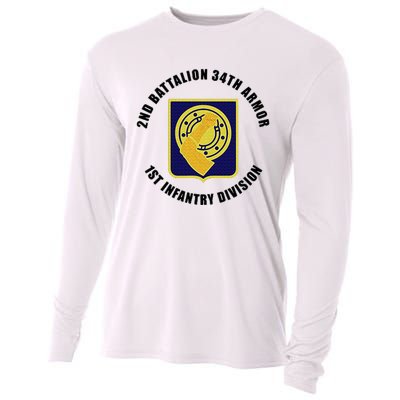 2nd Battalion 34th Armor 1st Infantry Division Veteran Cooling Performance Long Sleeve Crew