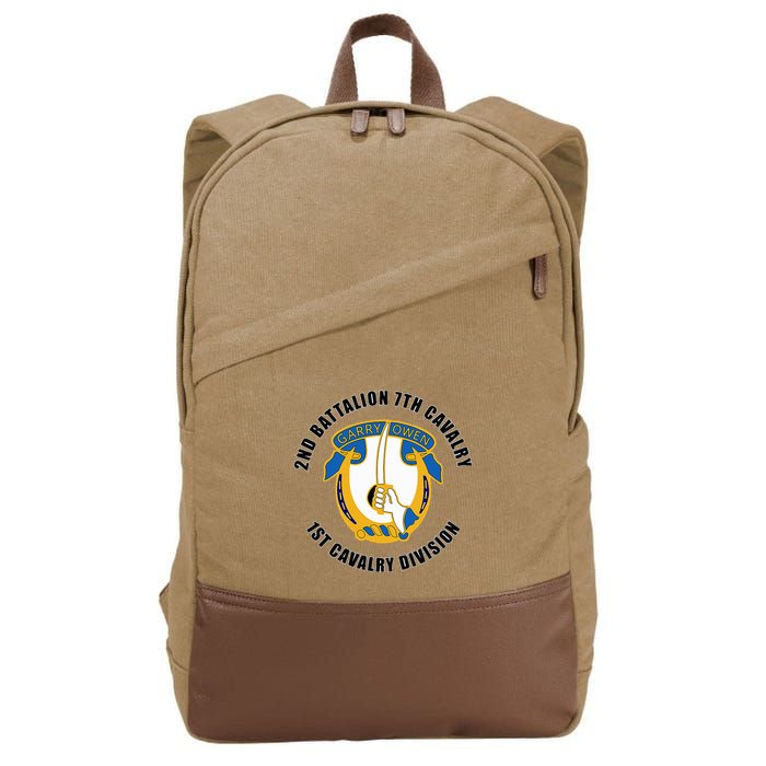 2nd Battalion 7th Cavalry 1st Cavalry Division Veteran Cotton Canvas Backpack