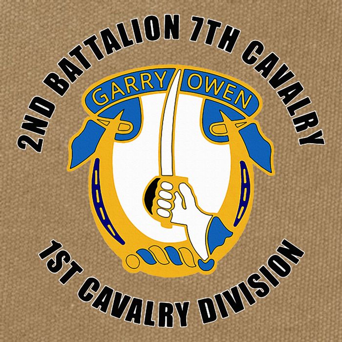 2nd Battalion 7th Cavalry 1st Cavalry Division Veteran Cotton Canvas Backpack