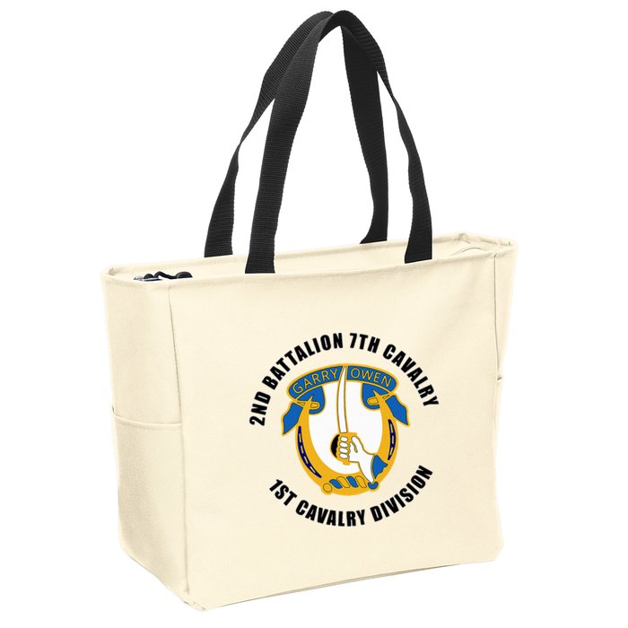2nd Battalion 7th Cavalry 1st Cavalry Division Veteran Zip Tote Bag