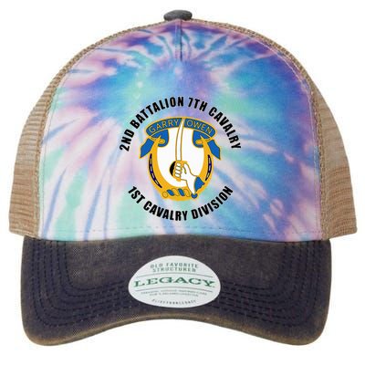 2nd Battalion 7th Cavalry 1st Cavalry Division Veteran Legacy Tie Dye Trucker Hat