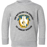 2nd Battalion 7th Cavalry 1st Cavalry Division Veteran Toddler Sweatshirt