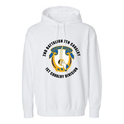 2nd Battalion 7th Cavalry 1st Cavalry Division Veteran Garment-Dyed Fleece Hoodie