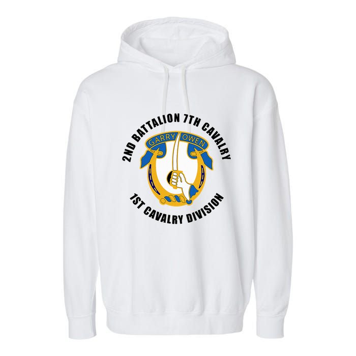 2nd Battalion 7th Cavalry 1st Cavalry Division Veteran Garment-Dyed Fleece Hoodie