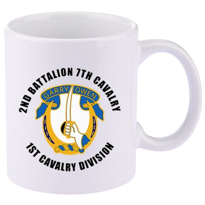 2nd Battalion 7th Cavalry 1st Cavalry Division Veteran 11oz C Handle Ceramic Mug