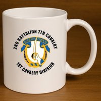 2nd Battalion 7th Cavalry 1st Cavalry Division Veteran 11oz C Handle Ceramic Mug