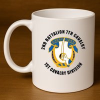 2nd Battalion 7th Cavalry 1st Cavalry Division Veteran 11oz C Handle Ceramic Mug