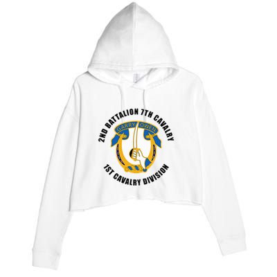 2nd Battalion 7th Cavalry 1st Cavalry Division Veteran Crop Fleece Hoodie